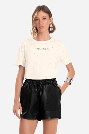 Camiseta Feminina Com Strass Endless Codigo: E15676