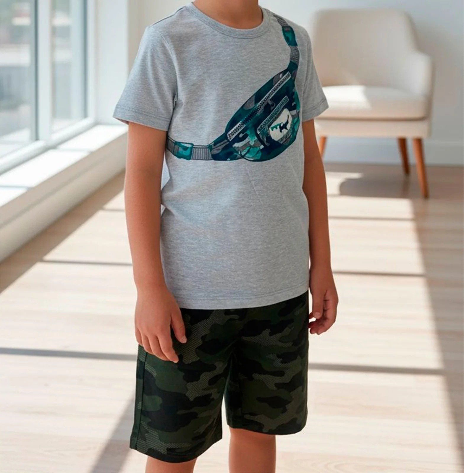 BERMUDA INFANTIL ROVITEX KIDS CAMUFLADA - Imagem 3