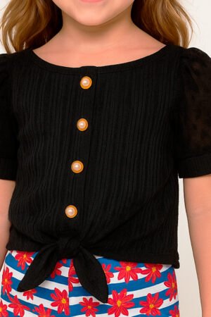BLUSA CROPPED INFANTIL MENINA CONFECCOES LIZMAR
