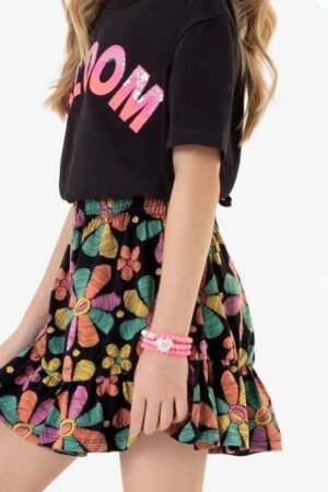 Conjunto Infantil Blusa Com Saia Trick Nick PRETO 3138252