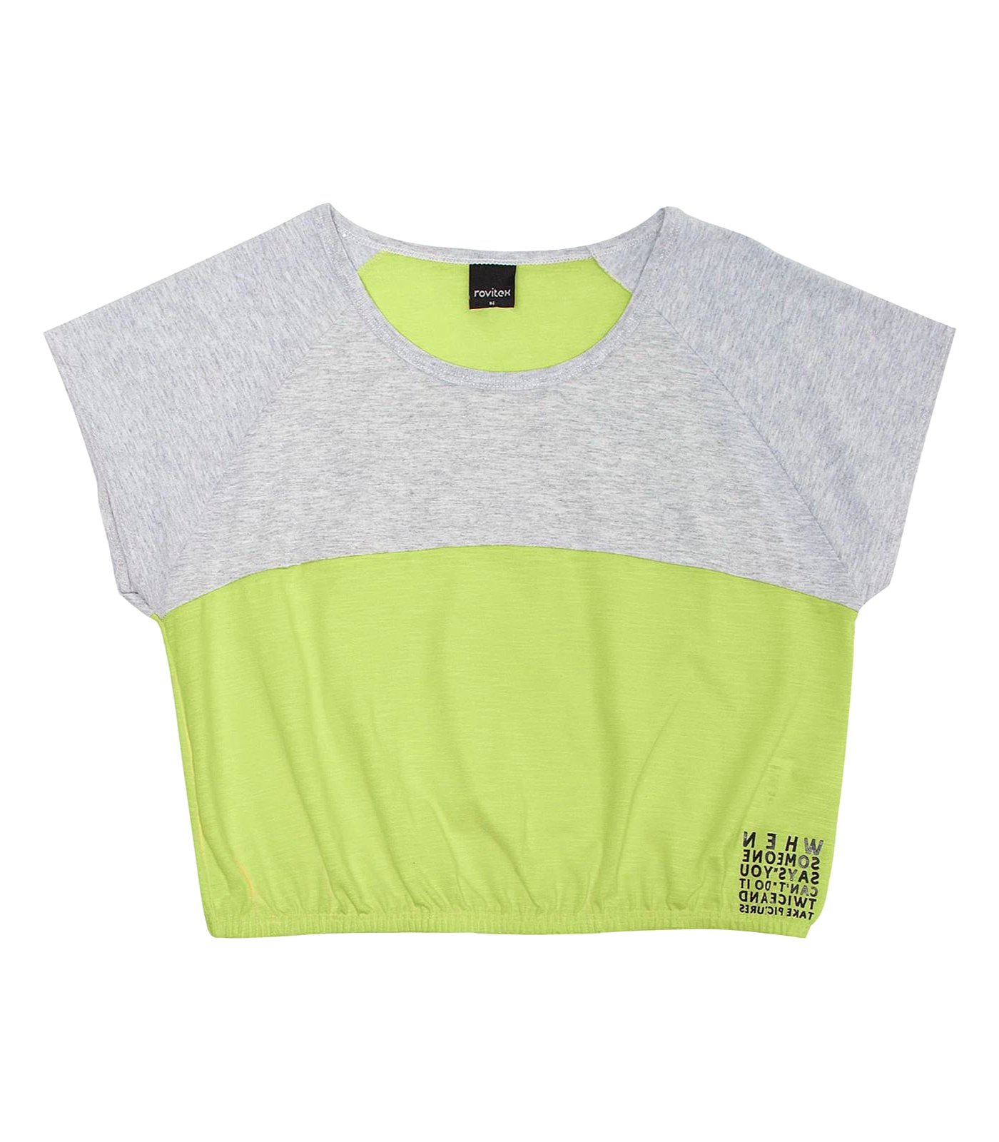 BLUSA CROPPED BICOLOR JUVENIL ROVITEX - 6161793