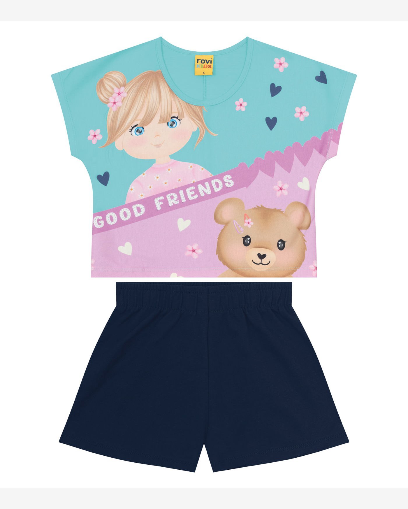 Rovi Kids - Conjunto Blusa com Shorts OFF WHAITE 3128492 - Imagem 2