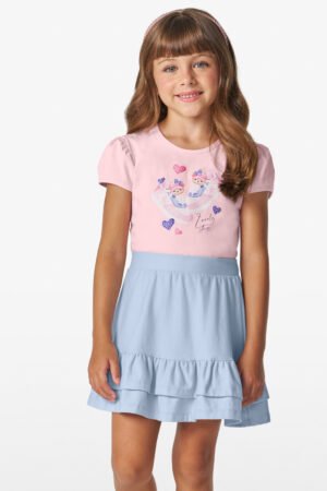 CONJUNTO BLUSA E SAIA TRICK NICK - 4 ROSA CLARO