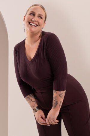 BLUSA 3/4 CANELADA FEMININA LUNENDER - 00454