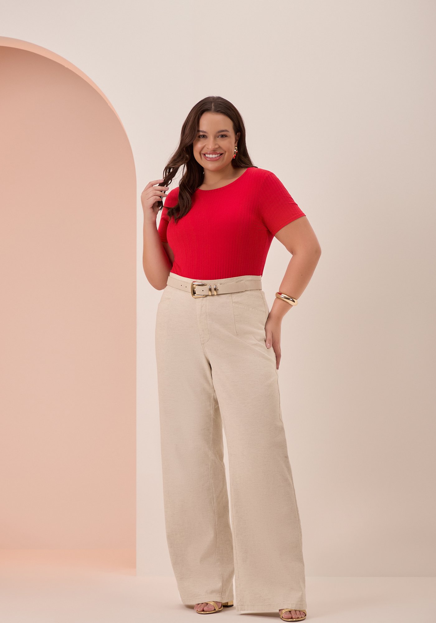 BLUSA MANGA CURTA FEMININA LUNENDER - 00400