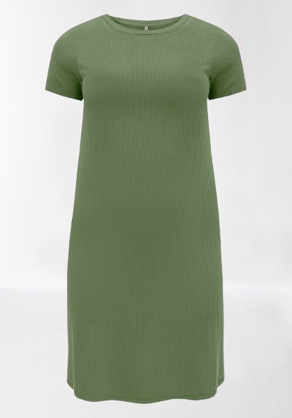 VESTIDO MANGA CURTA CANELADO LUNENDER 596 - Imagem 9