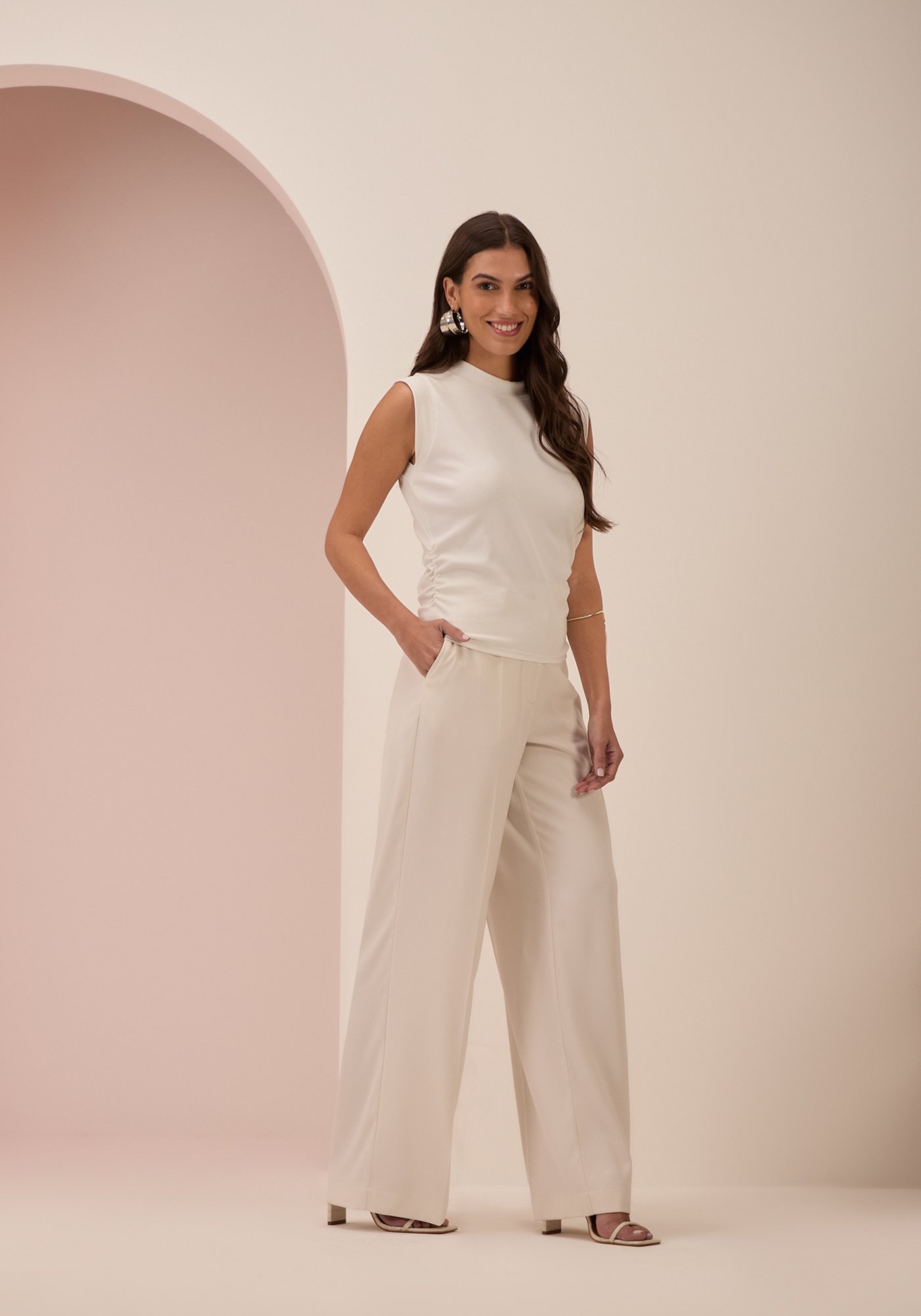 BLUSA SEM MANGAS FEMININA PELETIZADA LUNENDER - C5112