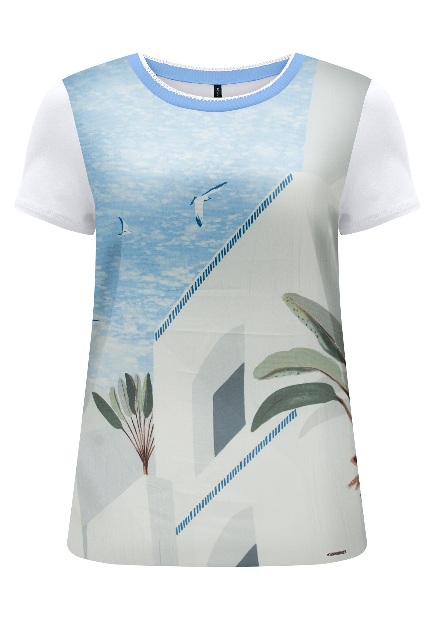 BLUSA FEMININA ESTAMPADA VISCOSE LUNENDER - C5054 - Imagem 3