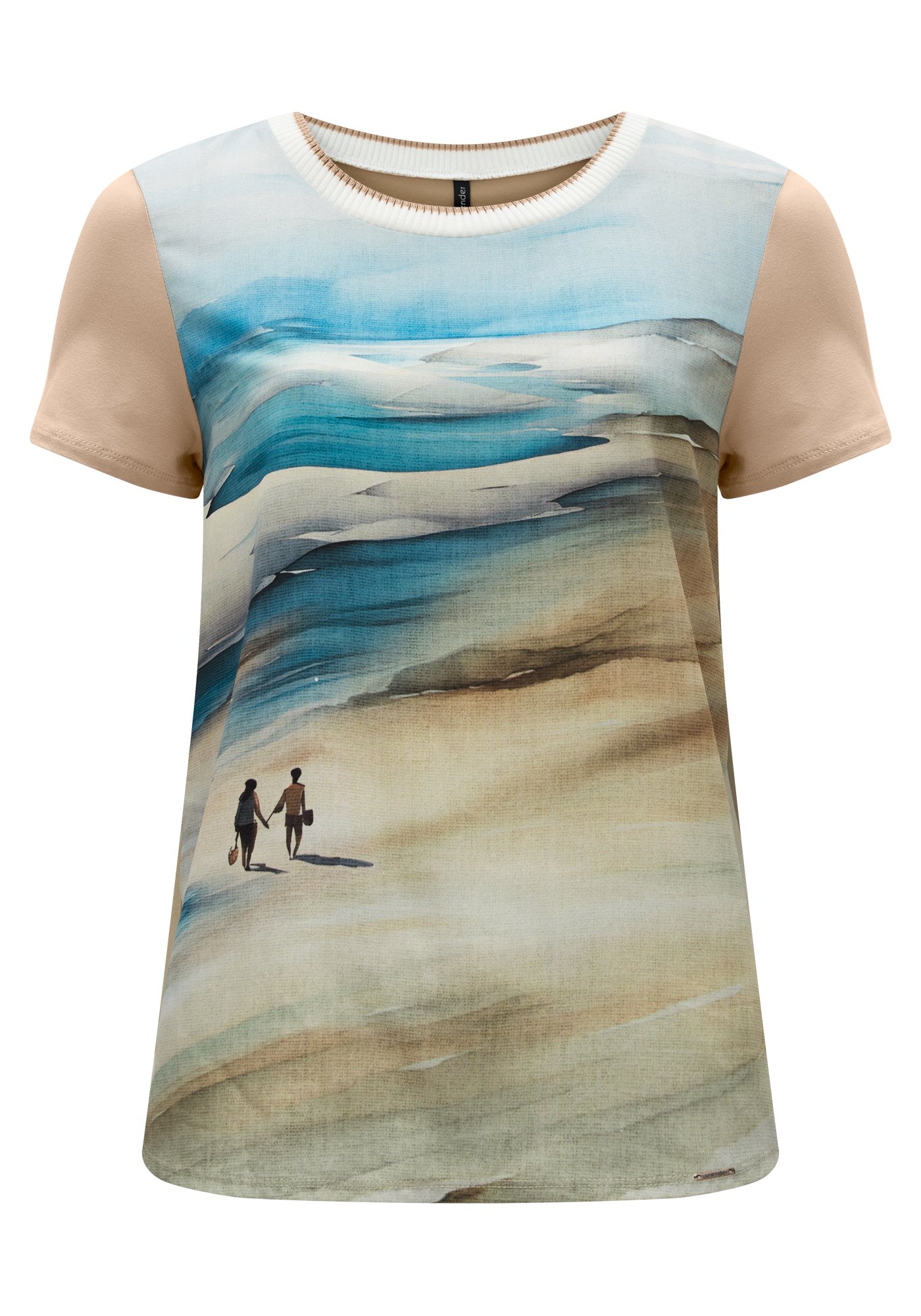 BLUSA FEMININA ESTAMPADA VISCOSE LUNENDER - C5054 - Imagem 5