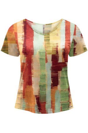 BLUSA MANGA CURTA LUNENDER  ESTAMPADA  C5127