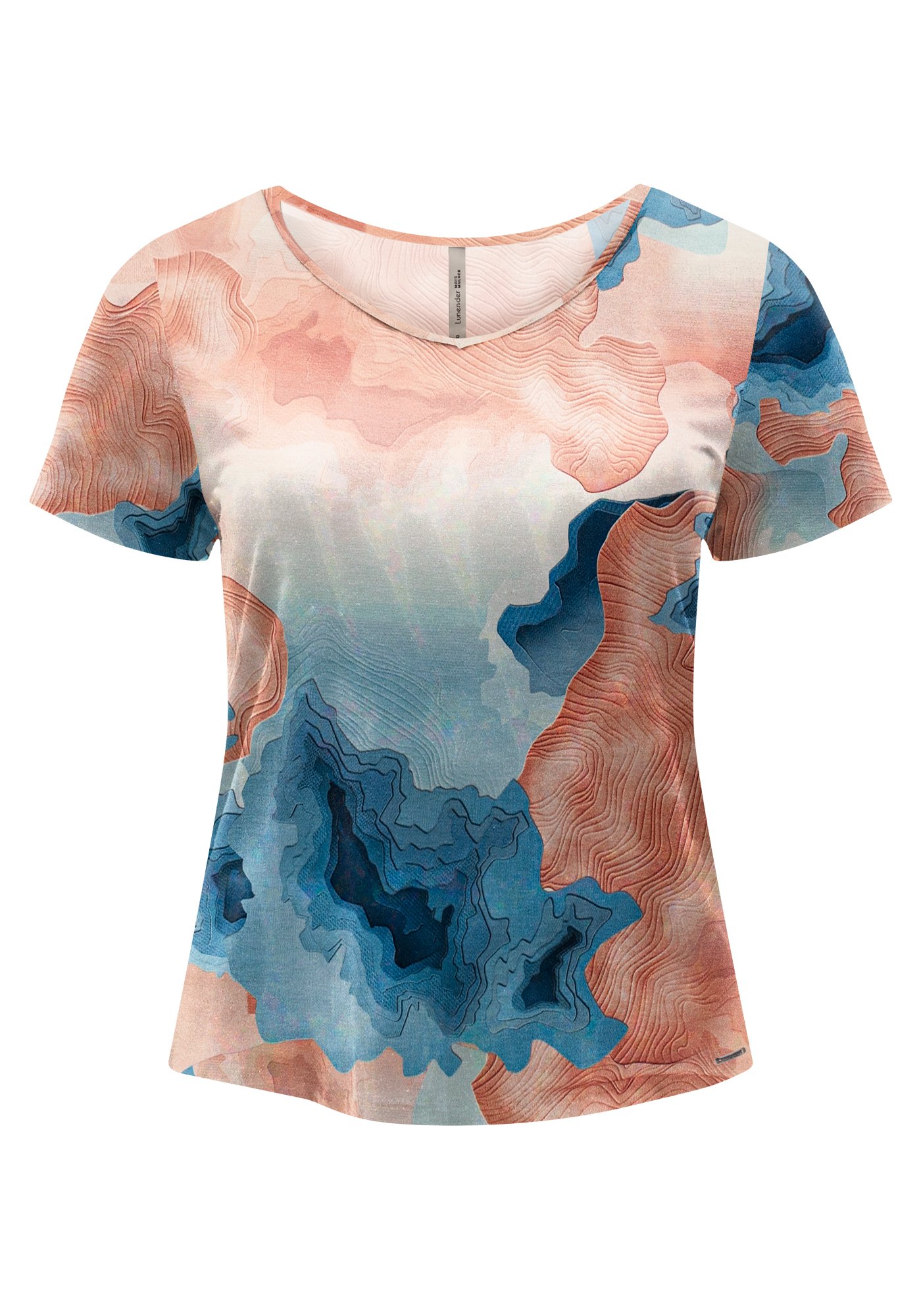 BLUSA MANGA CURTA LUNENDER ESTAMPADA C5127 - Imagem 2