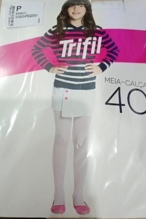 MEIA CALCA FIO TRANSPARENTE FIO 20   BRANCA  2 ANOS