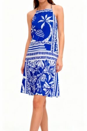 VESTIDO FLORAL AZUL MARINAB E14717 ENDLESS