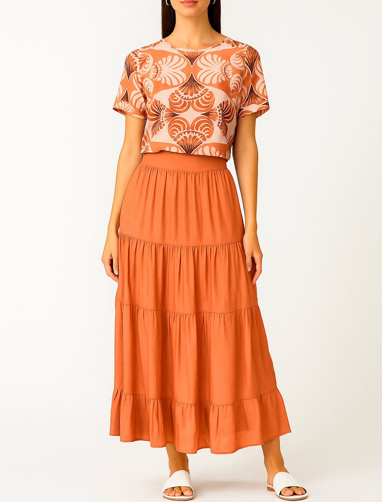 CONJUNTO BLUSA E SAIA POLIESTER MERCEDES