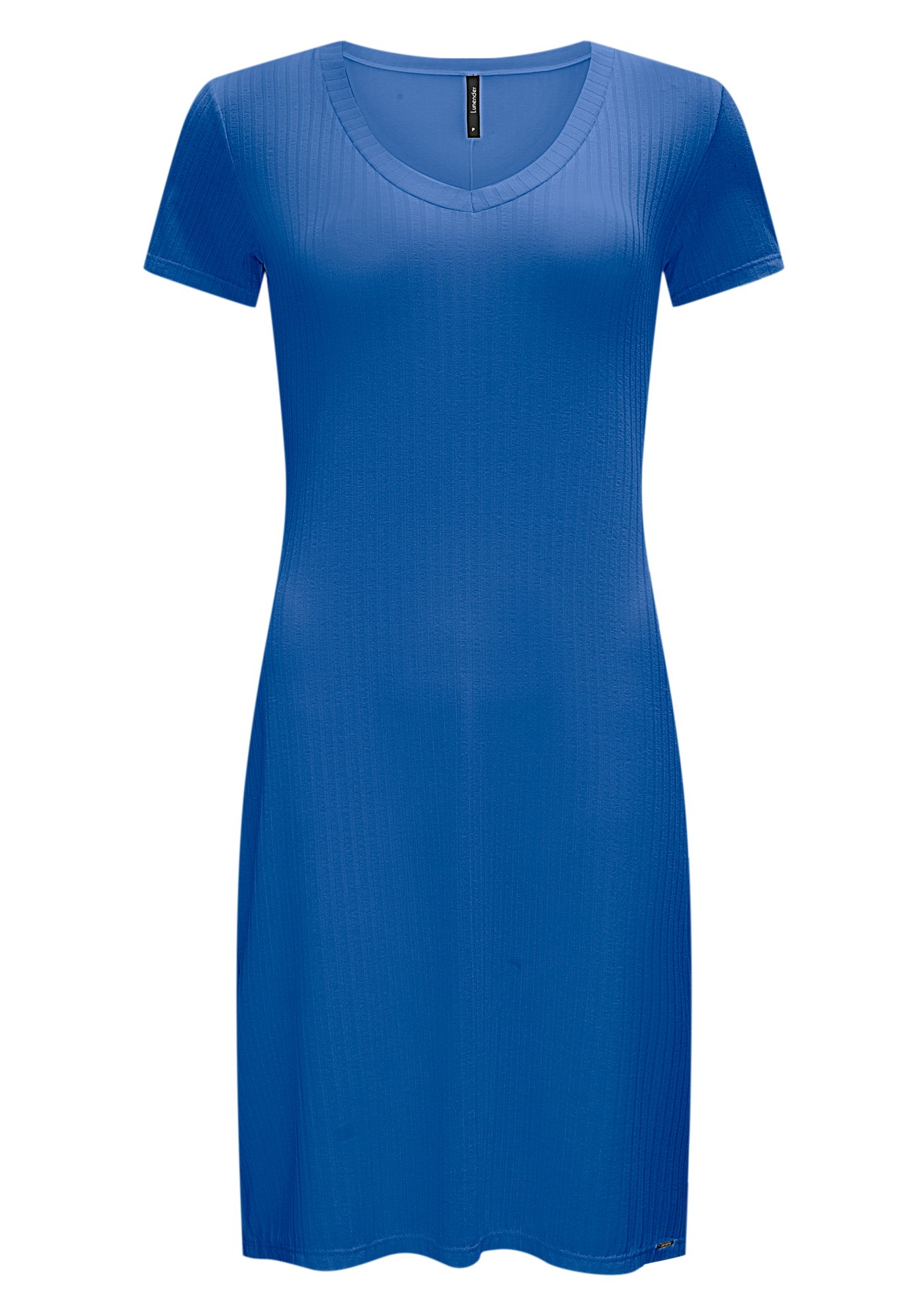 VESTIDO MANGA CURTA CANELADO LUNENDER - 00464 - Imagem 4