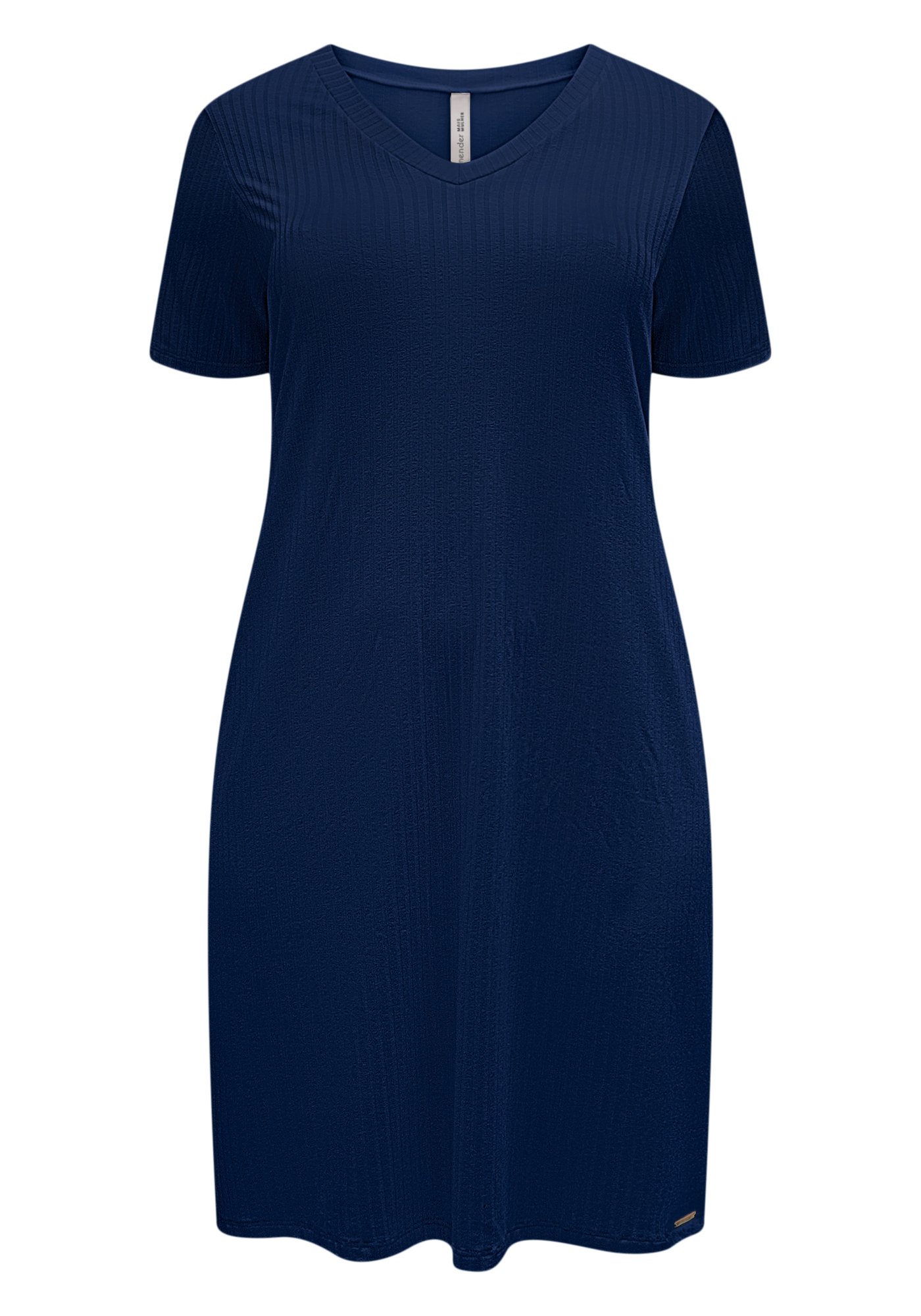 VESTIDO CANELADO FEMININO PLUS SIZE LUNENDER - 00478 - Imagem 6