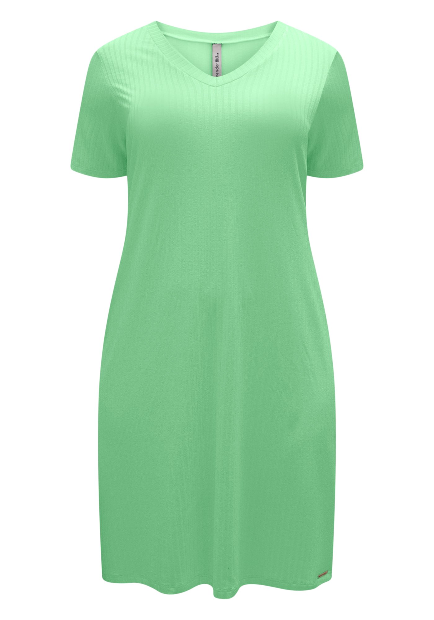 VESTIDO CANELADO FEMININO PLUS SIZE LUNENDER - 00478 - Imagem 9