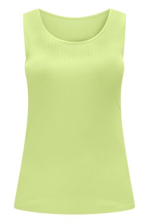 Blusa Regata Lisa Canelada Decote Redondo Lunender