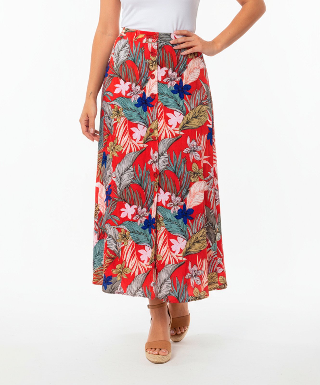 SAIA MIDI COM BOTOES FEMININA ALI-88 FASION - 30035 - Imagem 4