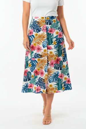 SAIA MIDI COM BOTOES FEMININA ALI-88 FASION - 30035