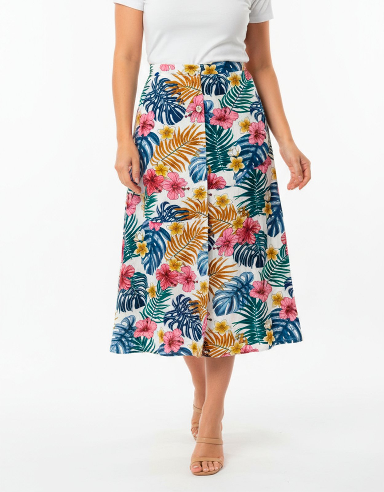 SAIA MIDI COM BOTOES FEMININA ALI-88 FASION - 30035 - Imagem 8