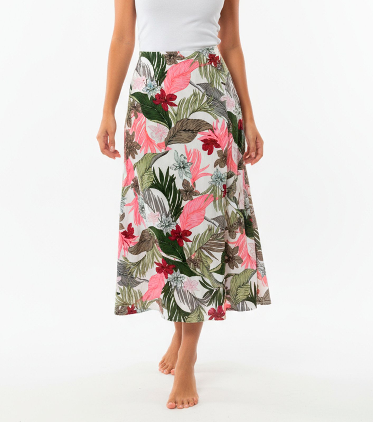 SAIA MIDI COM BOTOES FEMININA ALI-88 FASION - 30035 - Imagem 9