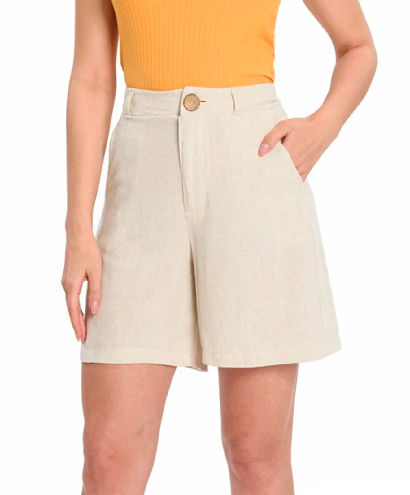 BERMUDA FEMININA EM LINHO ENDLESS - E14283