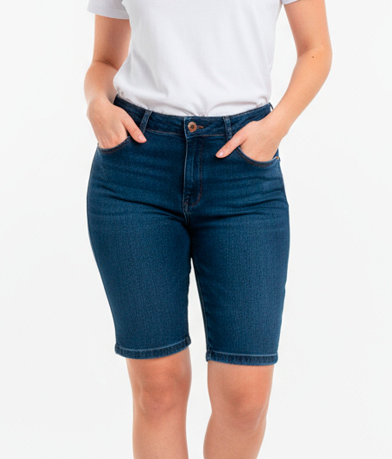 BERMUDA FEMININA COS ALTO TEEZZ JEANS - TE21718