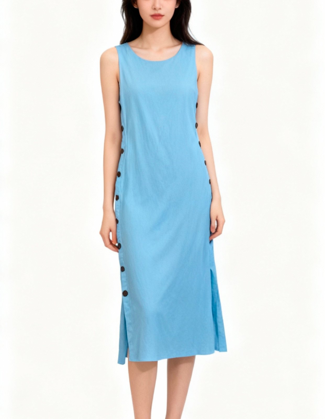 VESTIDO FEMININO MIDI LINHO CALLI STORE - 4103 - Imagem 3