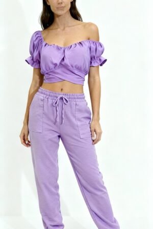 CONJUNTO CALCA JOGGER COM CROPPED DOTE DA RAINHA