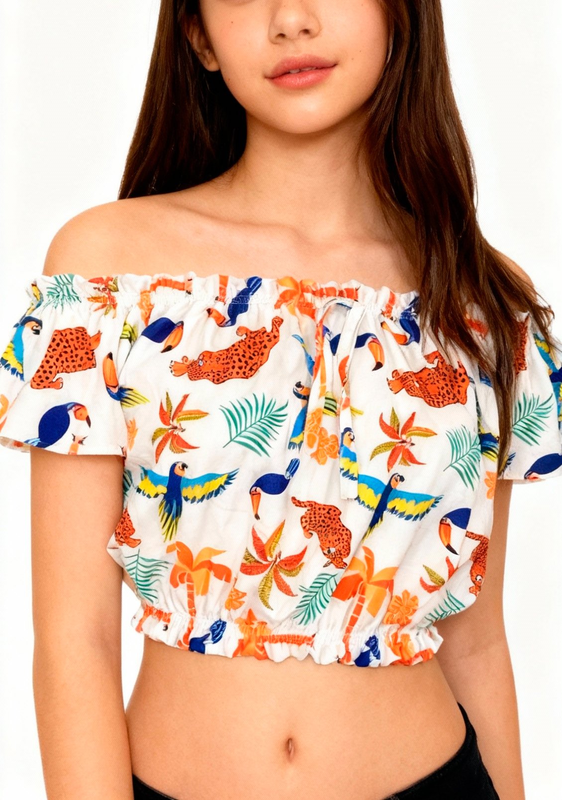 CROPPED JUVENIL OMBRO A OMBRO LUAR CONFECCOES - Imagem 4