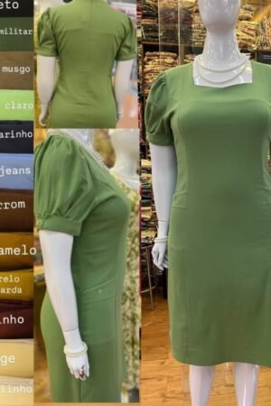 VESTIDO ALFAIATARIA MARIVAN VERDE