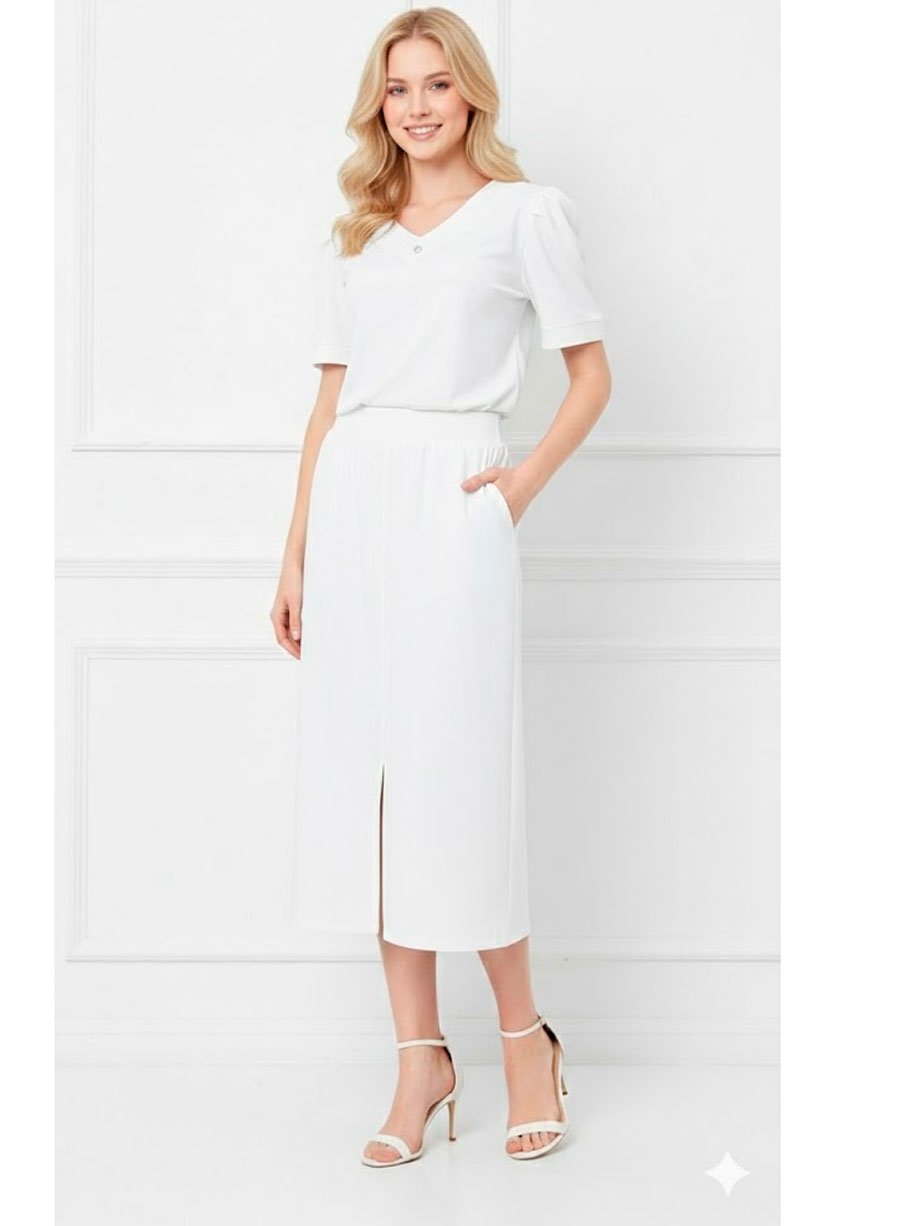 Conjunto Moletinho Feminina De Saia E Blusa Manga Curta - Imagem 2