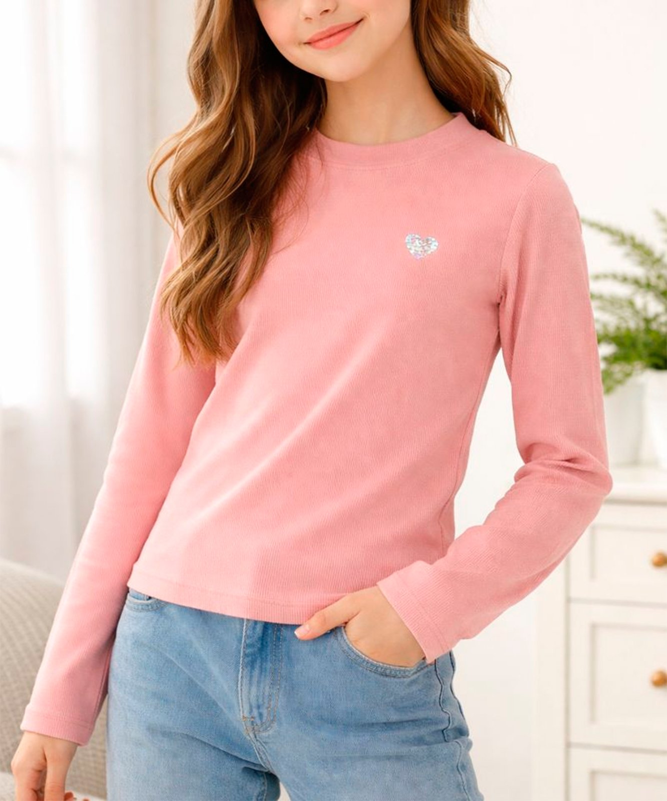 BLUSA MANGA LONGA JUVENIL RIBANA CANELADA ROLU - 0103.4