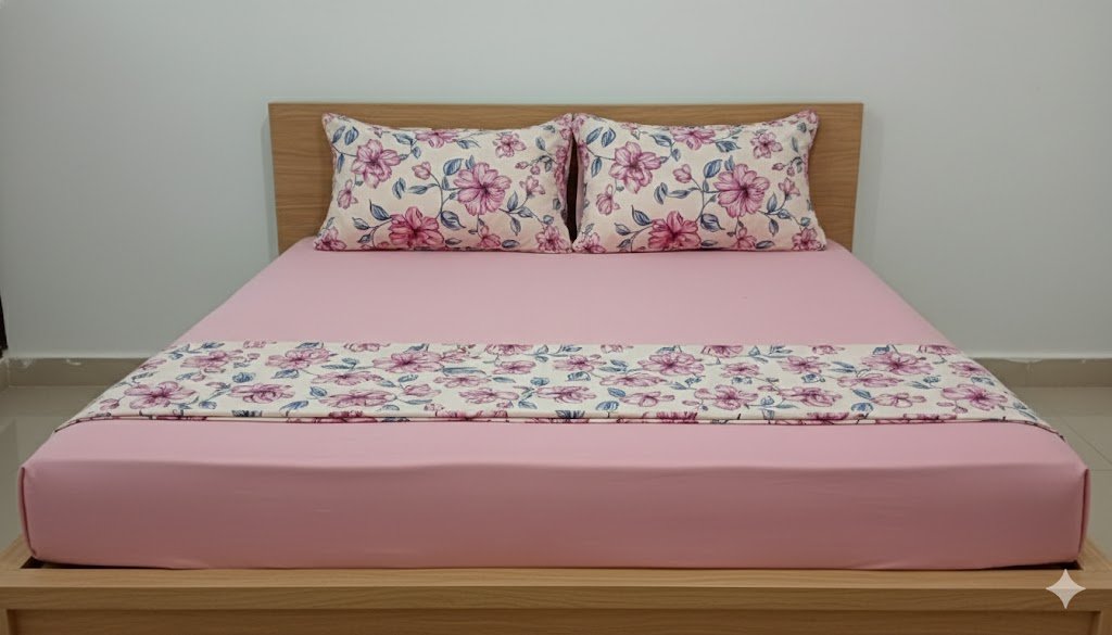 JOGO DE LENCOL CASAL MALHA 100% ALGODAO 4 PECAS SONHOS E MIMOS