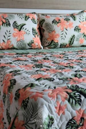 JOGO LEMCOL COMPLETO 4 PECASEM MALHA30/1 PENTEADO 140 GRAMAS KING