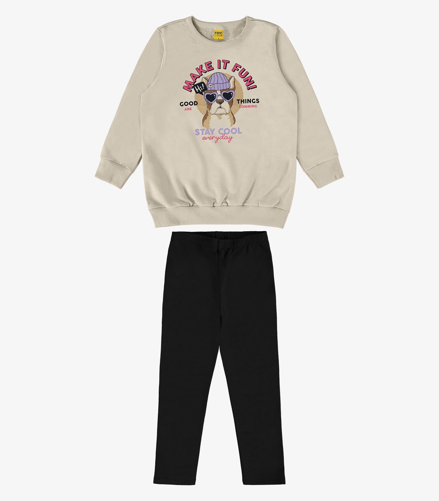 CONJUNTO BLUSAO COM LEGGING ROVITEX - 3140162