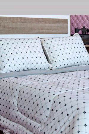 EDREDON MALHA QUEEN   240 X 260  XADRES OFF X CINZA - COD 25