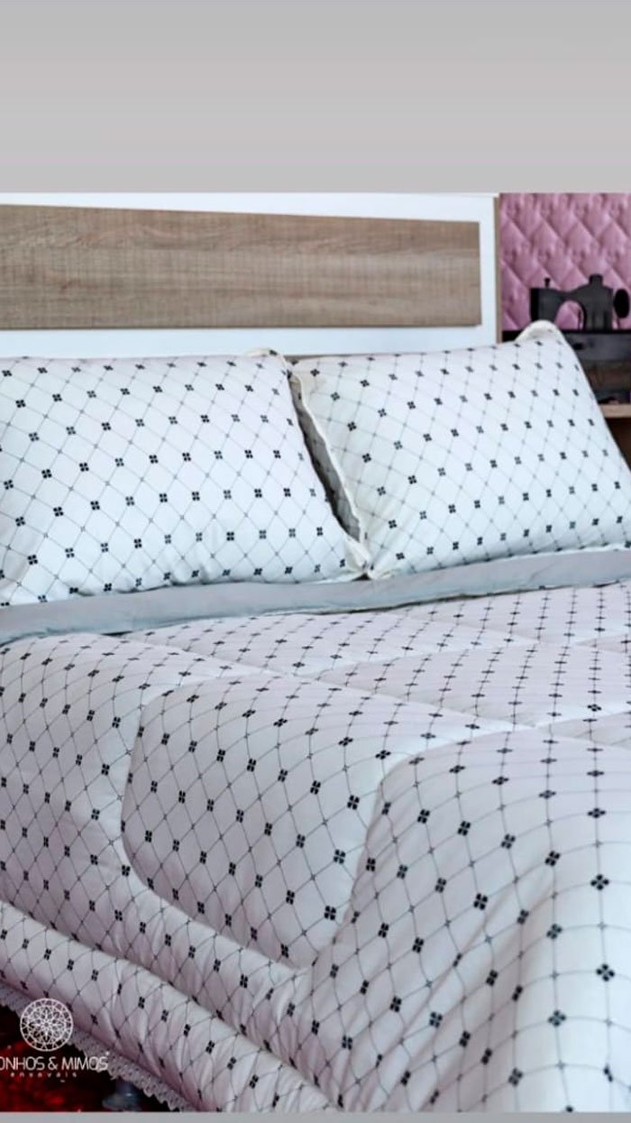 EDREDOM DUPLA FACE SONHOS E MIMOS MALHA 1PC - COD 05 - Imagem 5