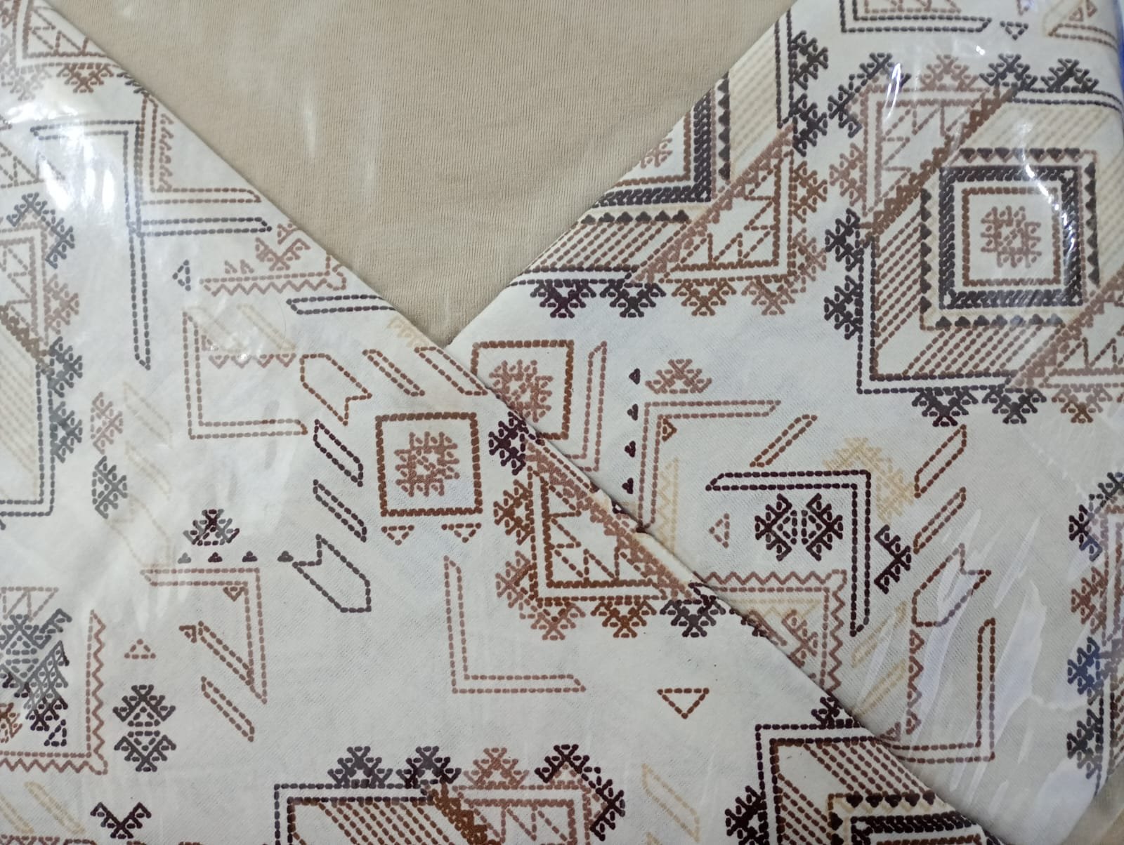 JOGO LEMCOL 4 PCAS MALHA KING 2 X2 MARON - Imagem 2