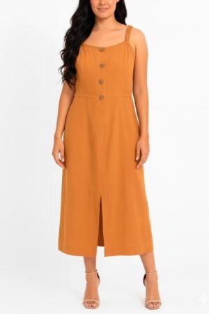 VESTIDO MIDI FEMININ0 LINHO VCLOTHING - 3702