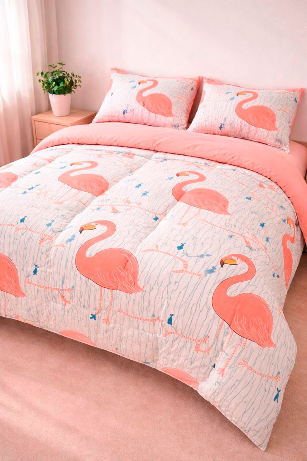 EDREDOM DUPLA FACE SONHOS E MIMOS MALHA 1PC - COD 05