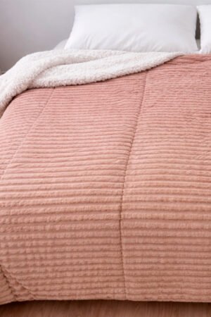 COBERDROM PLUSH CANELADO + SHERPA SONHOS E MIMOS CASAL  220 X 240 1PC - REF 4