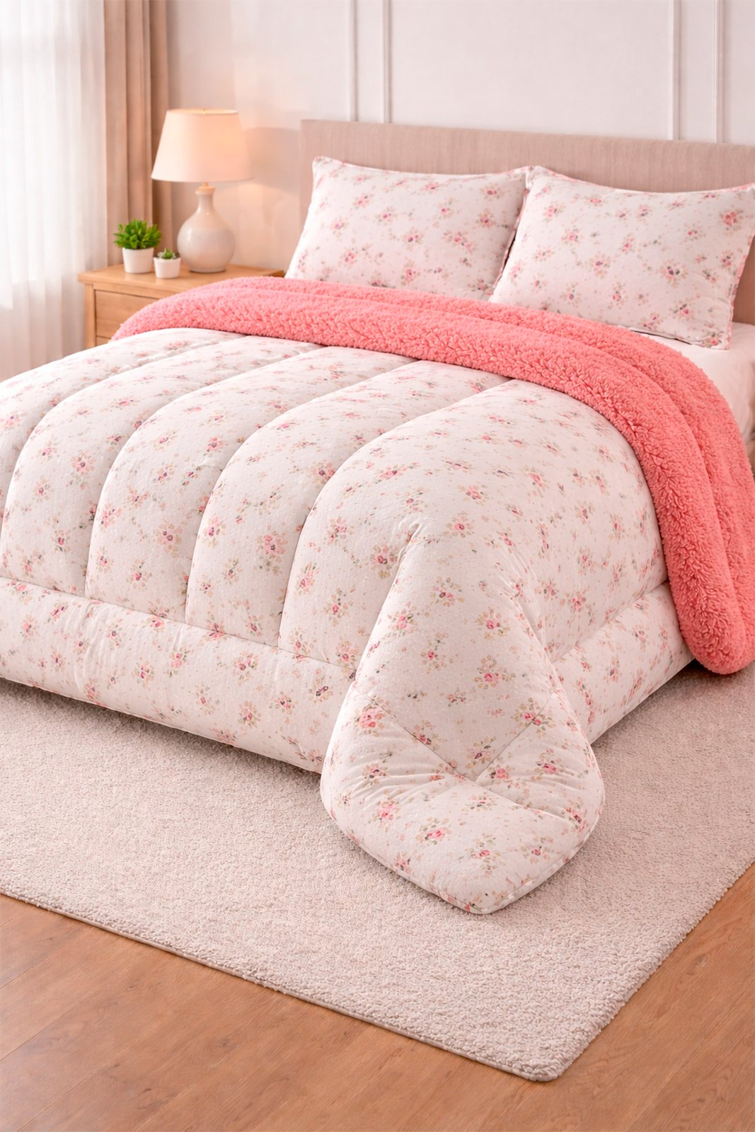 COBERDROM SHERPA + MALHA SONHOS E MIMOS QUEEN 1 PC - COD 327