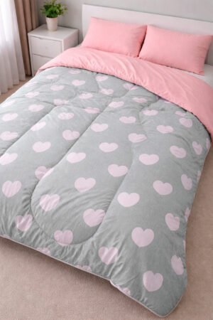 EDREDOM QUEEN   BELLA MALHA ISA C/ ROSE 260 X 240 1PC - 24979