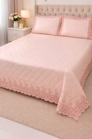 KIT COBRE LEITO 300 FIOS BORDADO INGLES QUEEN TESSI - 1507.0072.1523