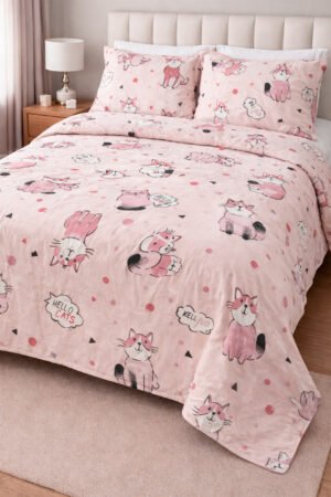COBRE LEITO DE MALHA CASAL SONHOS E MIMOS 3 PC - COD 2