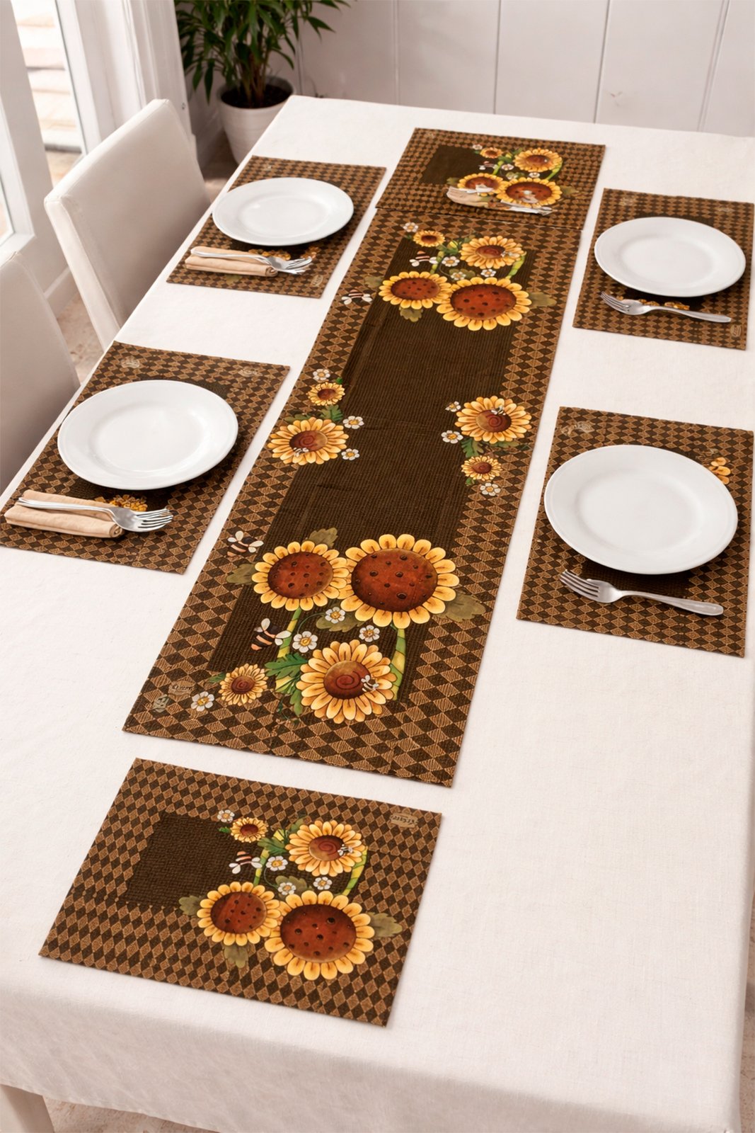 TRILHO E JOGO AMERICANO 6 PCS CRIAR ENXOVAIS