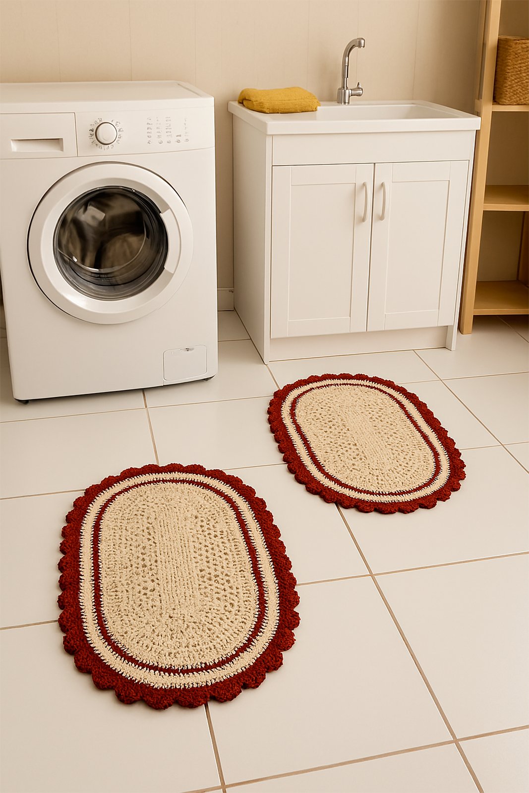 JOGO DE TAPETES TRICOT 2 PCS MARIA VERONEZ