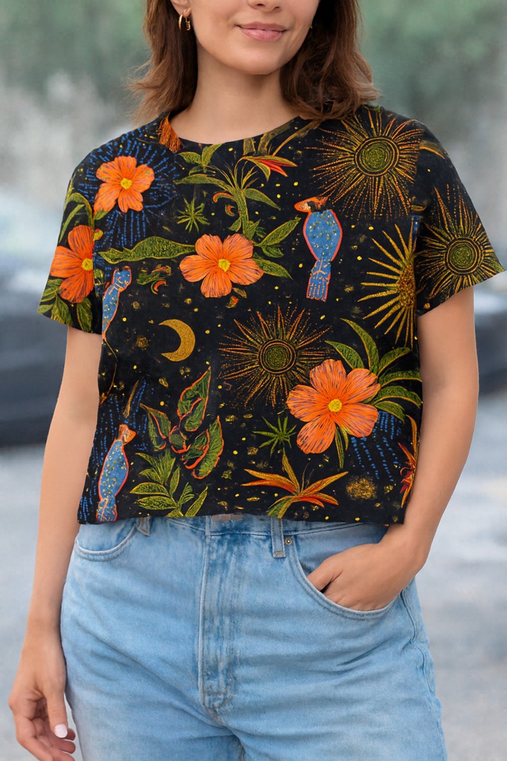 BLUSA MANGA CURTA OVERSIZED FARM MAFE MODAS - Imagem 3